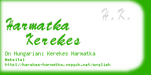harmatka kerekes business card